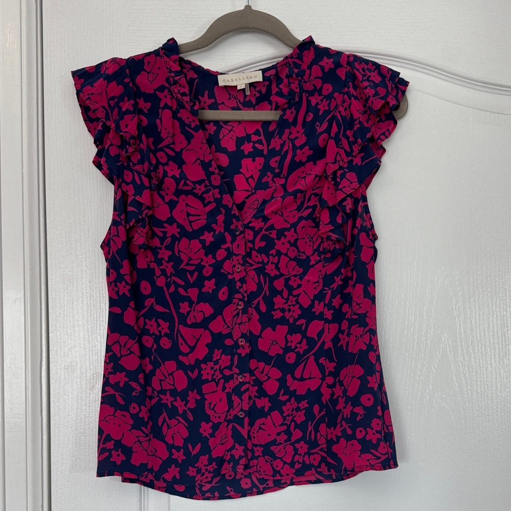 Stylish Floral Ruffle Blouse